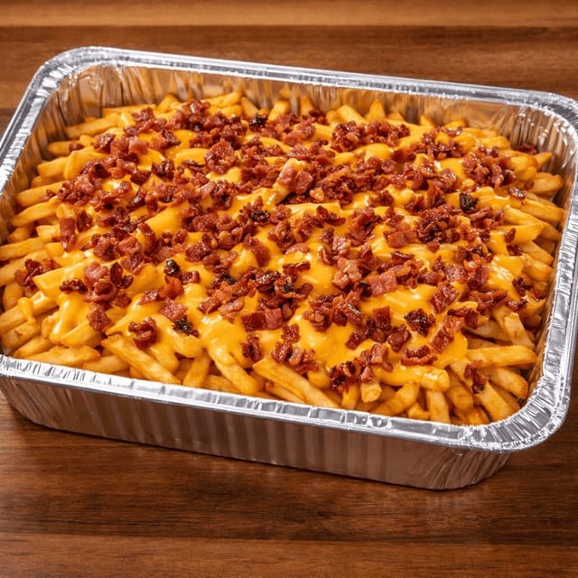 Bacon Cheese Fries Half Tray.
