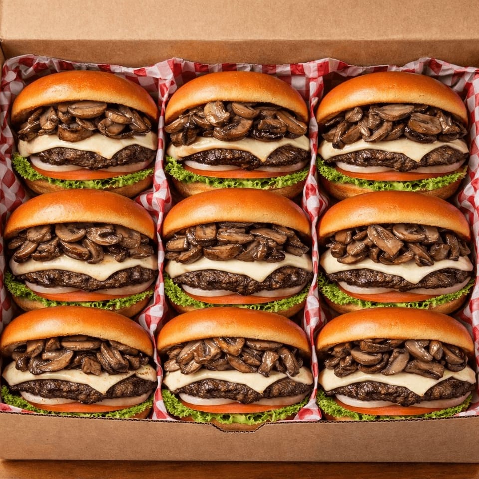 Mushroom Swiss Burger Delight