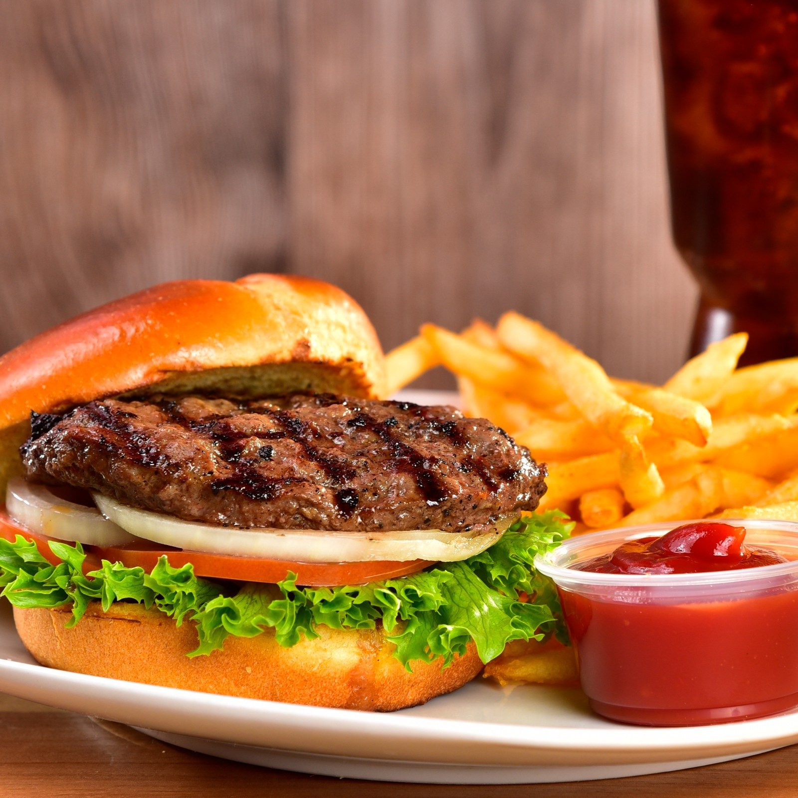 Classic Hamburger Meal.
