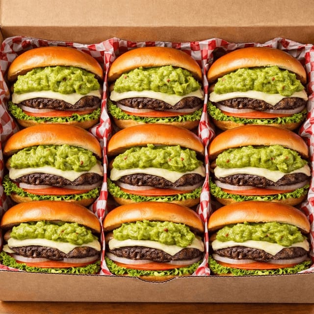 Guacamole Swiss Burger x9.
